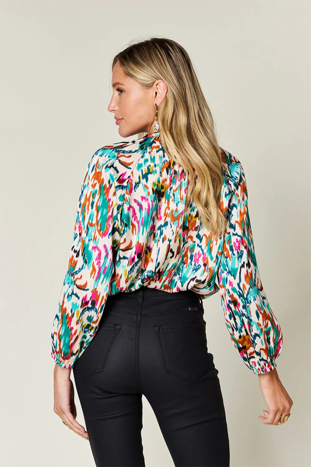 Double Take Full Size Printed Button Up Long Sleeve Shirt c1dd68cd-aed1-4b68-9baa-bb0af3812143-Max