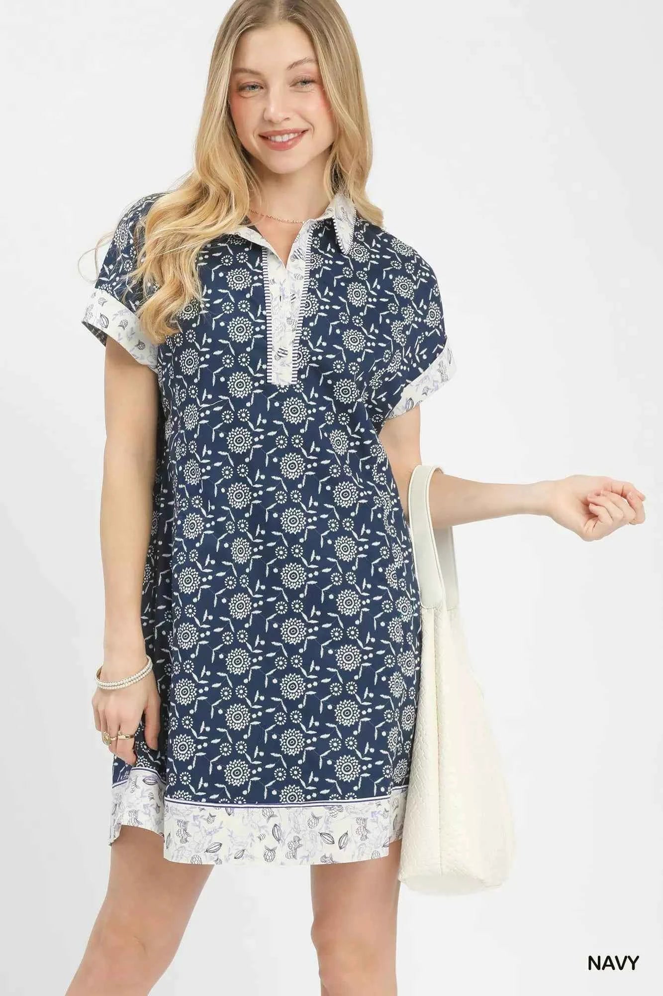 Umgee Border Print Belted Shirt Dress c1faaa96-bf6f-4880-b920-3fe8ee76c579-Max-Origin