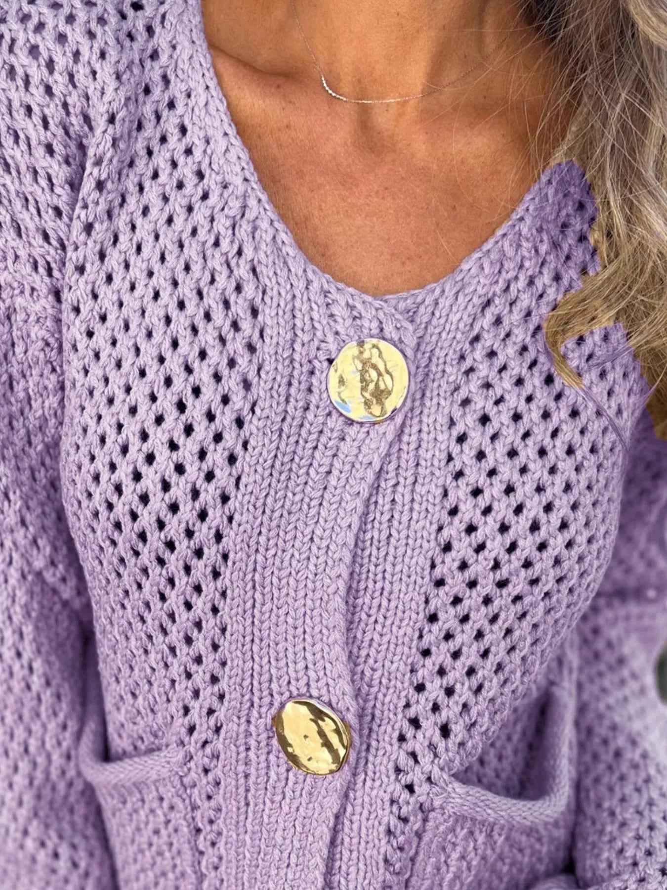 Crochet Button Up Long Sleeve Cardigan c208e6e8-6388-4ce9-9178-6dcb46237164-Max-Origin