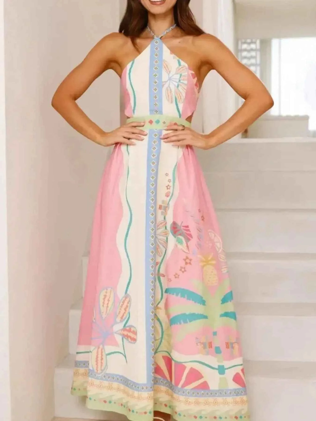 Halter Neck Printed Maxi Dress c21e2b78-47c3-4e48-bcd6-7c53ffc28a10-Max-Origin