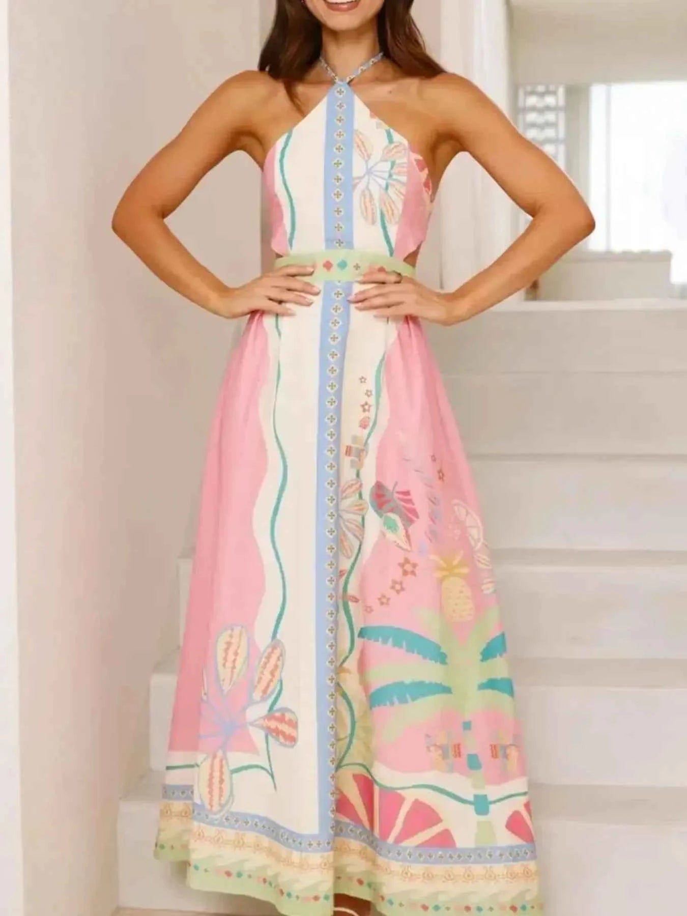 Halter Neck Printed Maxi Dress c21e2b78-47c3-4e48-bcd6-7c53ffc28a10-Max-Origin