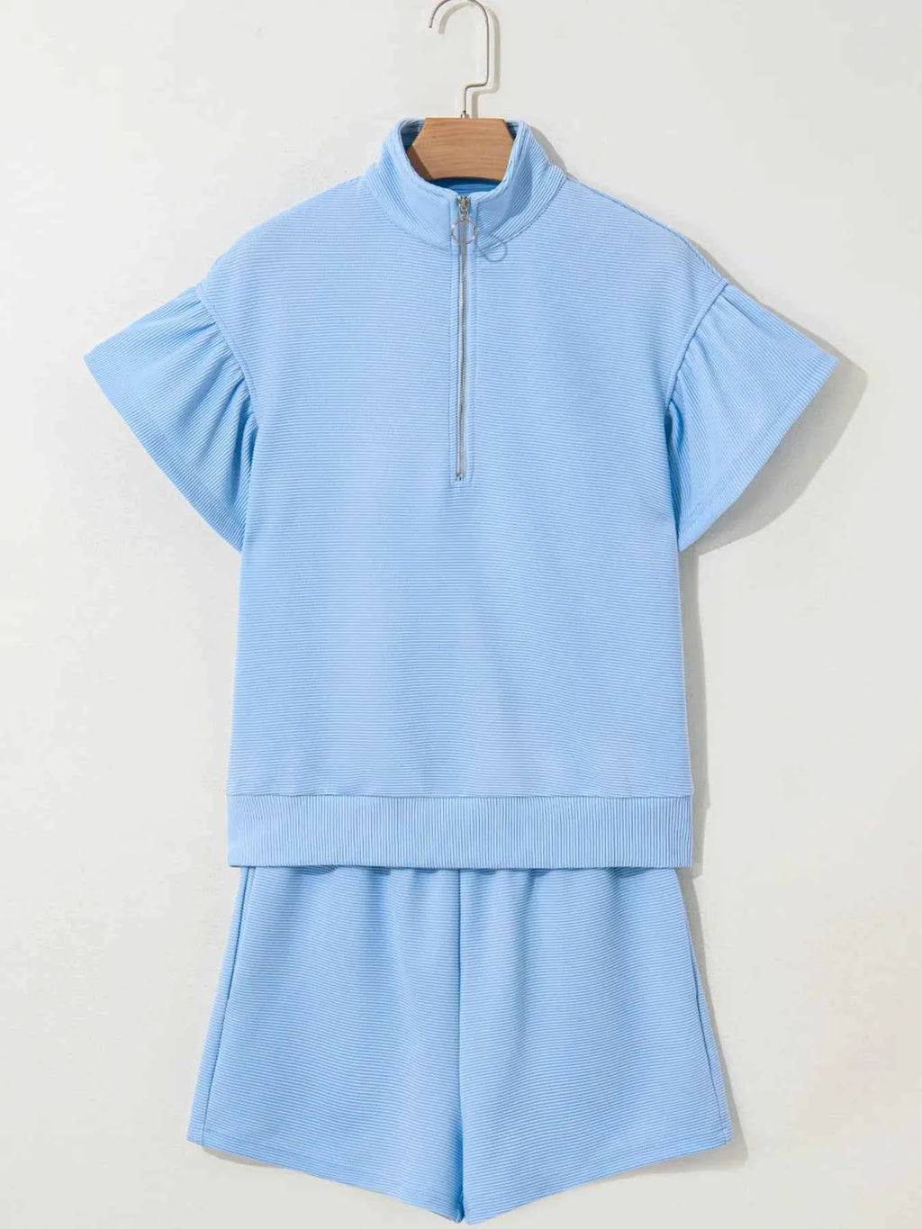 Half Zip Short Sleeve Polo and Shorts Set c2239f23d19747c3b78b7a84d2bdb147-Max-Origin