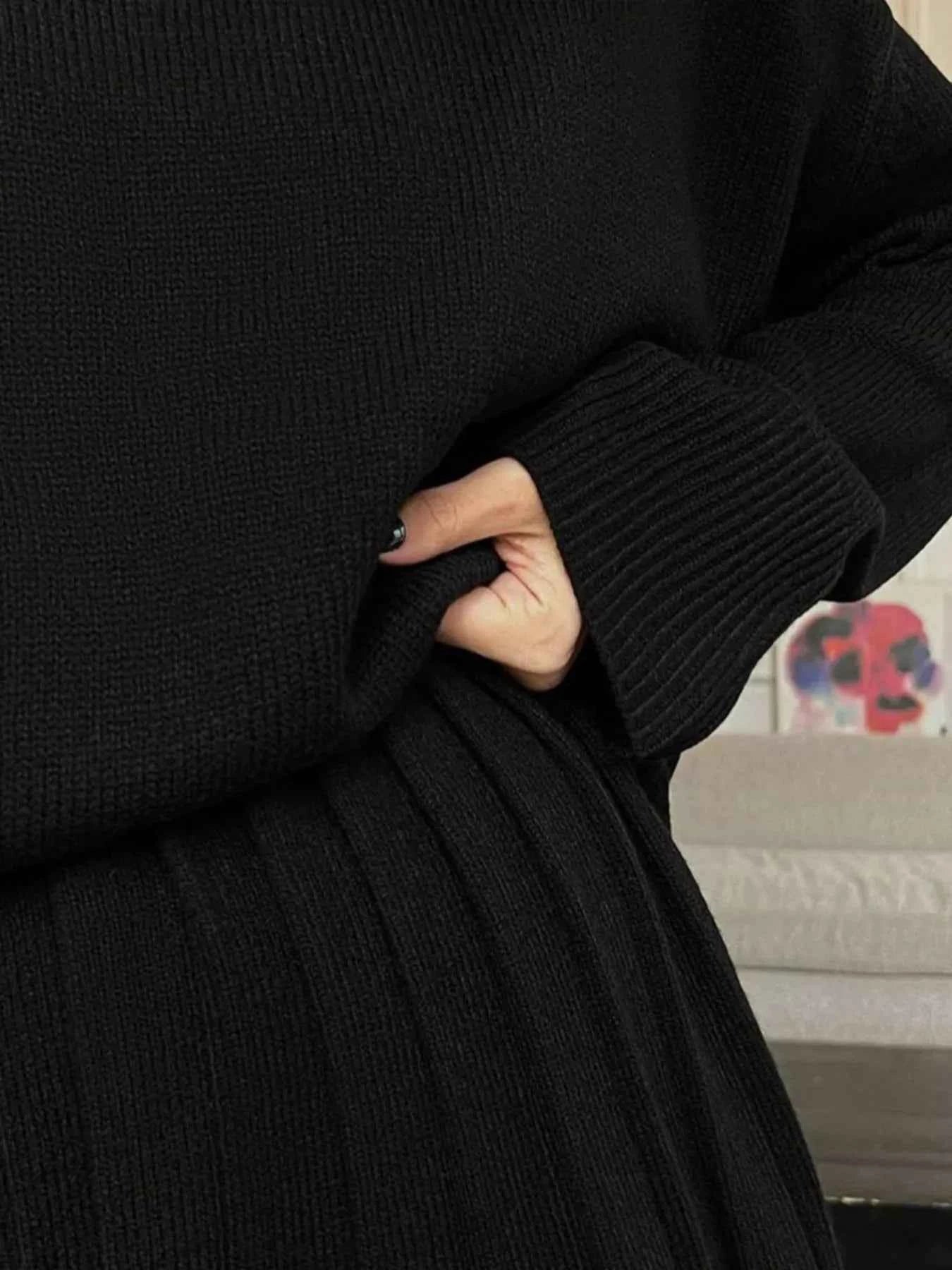 Round Neck Top and Pleated Skirt Sweater Set c22557db-8863-4f16-9f92-91b8572155e3-Max-Origin