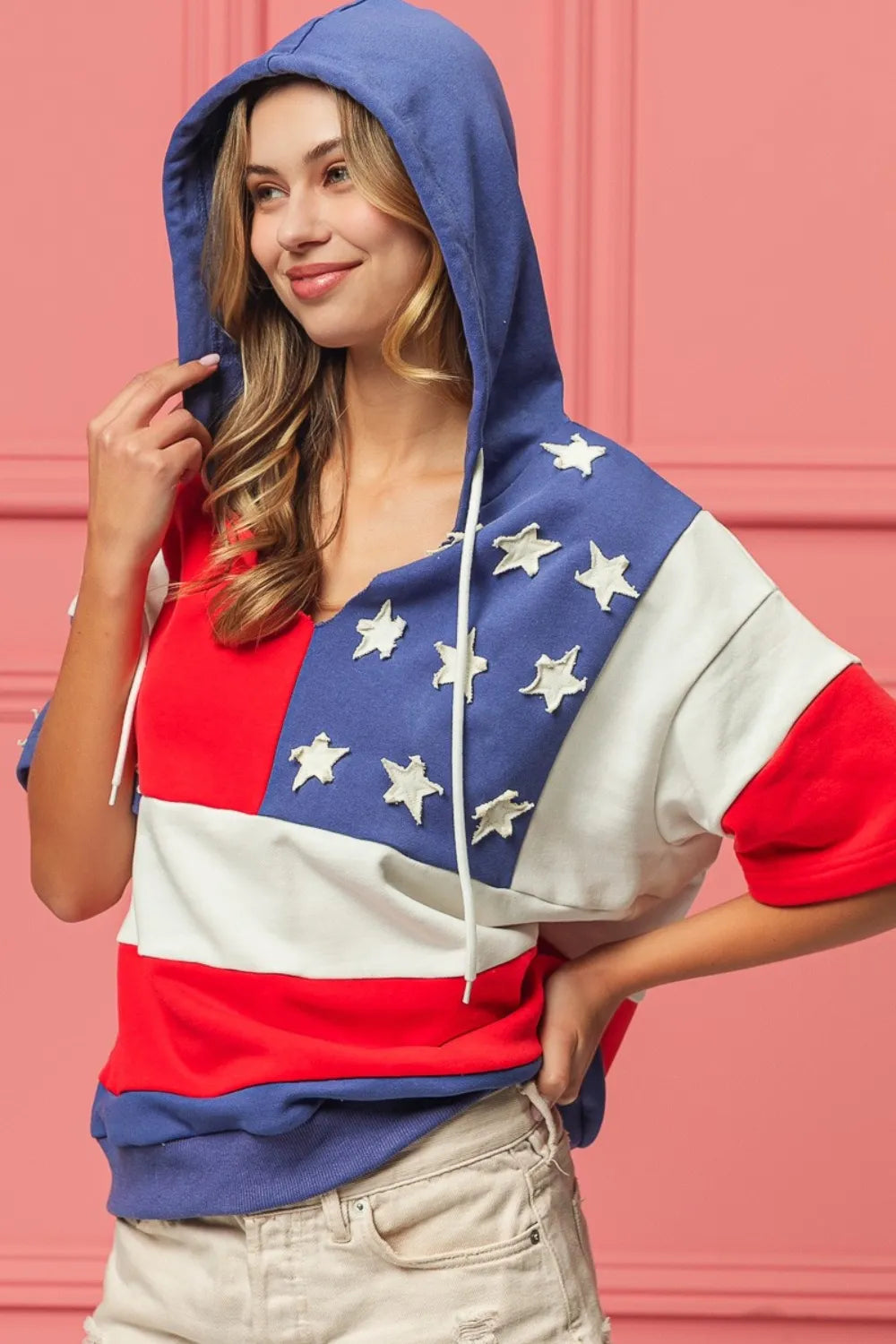 BiBi American Flag Theme Hoodie Navy Red c22fed0c-bbfa-4c82-9a45-0ce953c7083c-Max