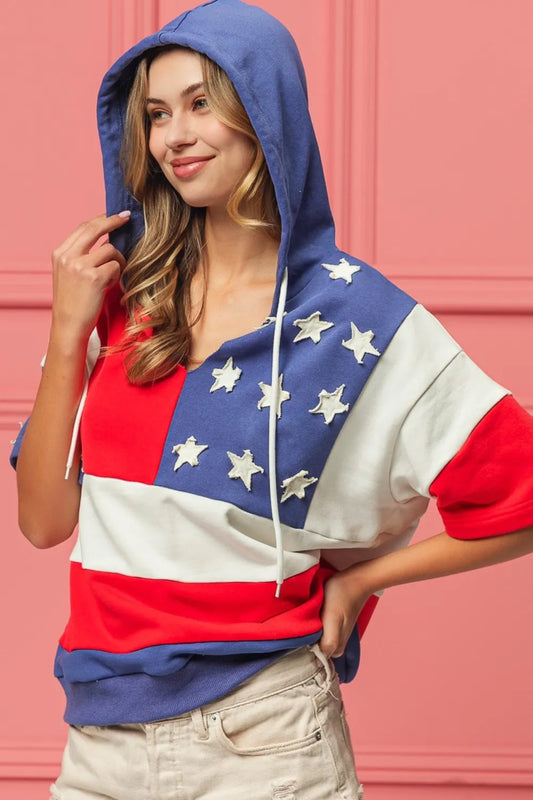 BiBi American Flag Theme Hoodie Navy Red c22fed0c-bbfa-4c82-9a45-0ce953c7083c-Max