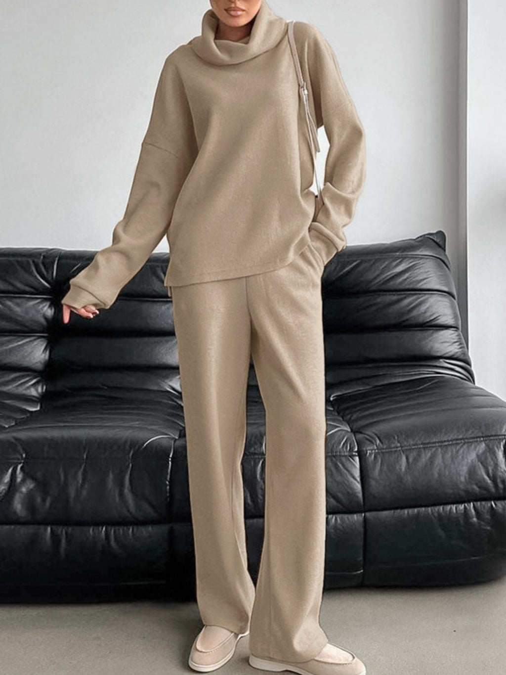 Turtleneck Long Sleeve Top and Pants Set c23a0a74-5892-4166-9f15-2b60b54fff50-Max