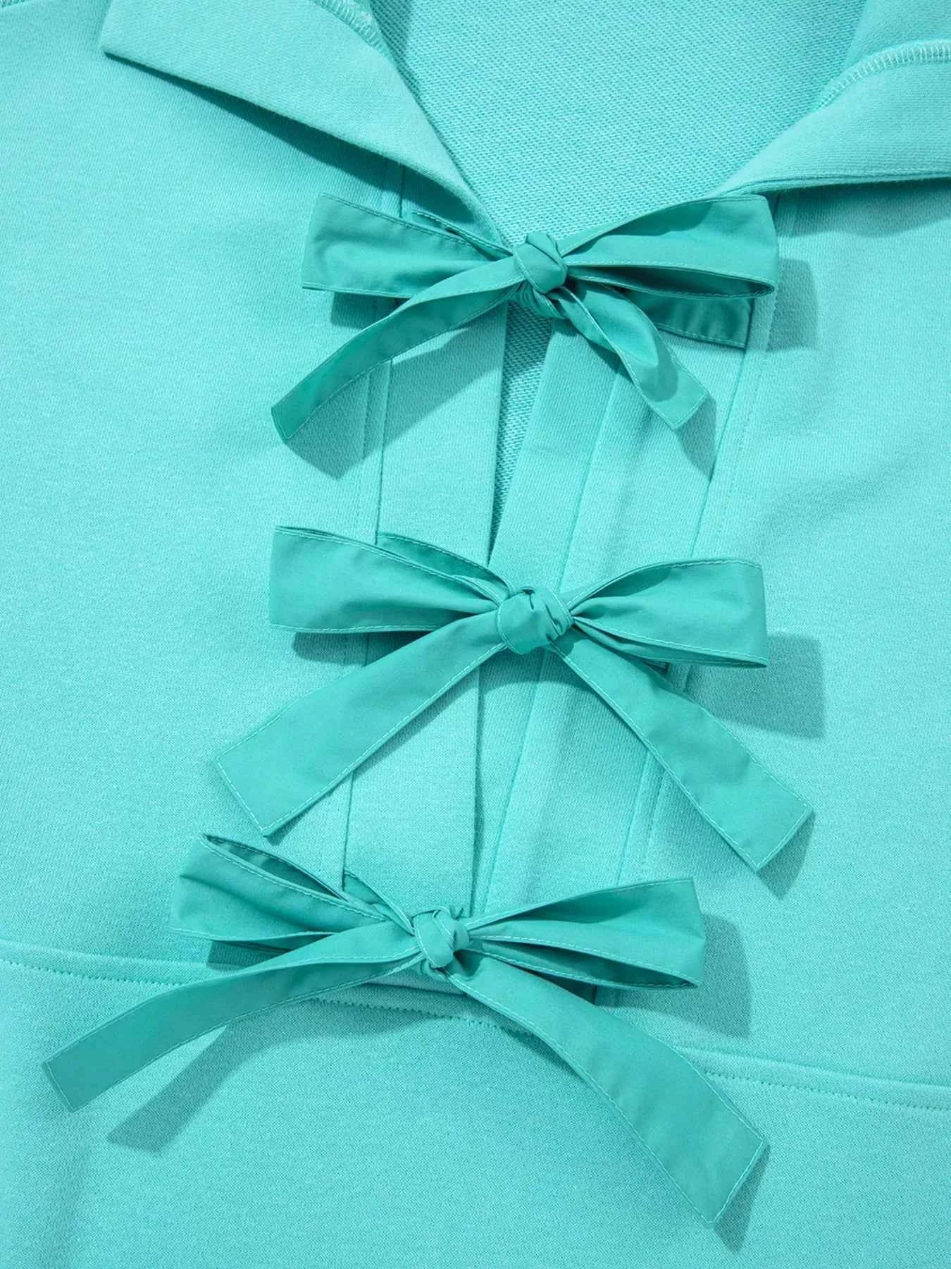 Bow Front Collared Side Pocket Shift Mini Dress c24027cccfe245cc81bebf617c9812ae-Max-Origin