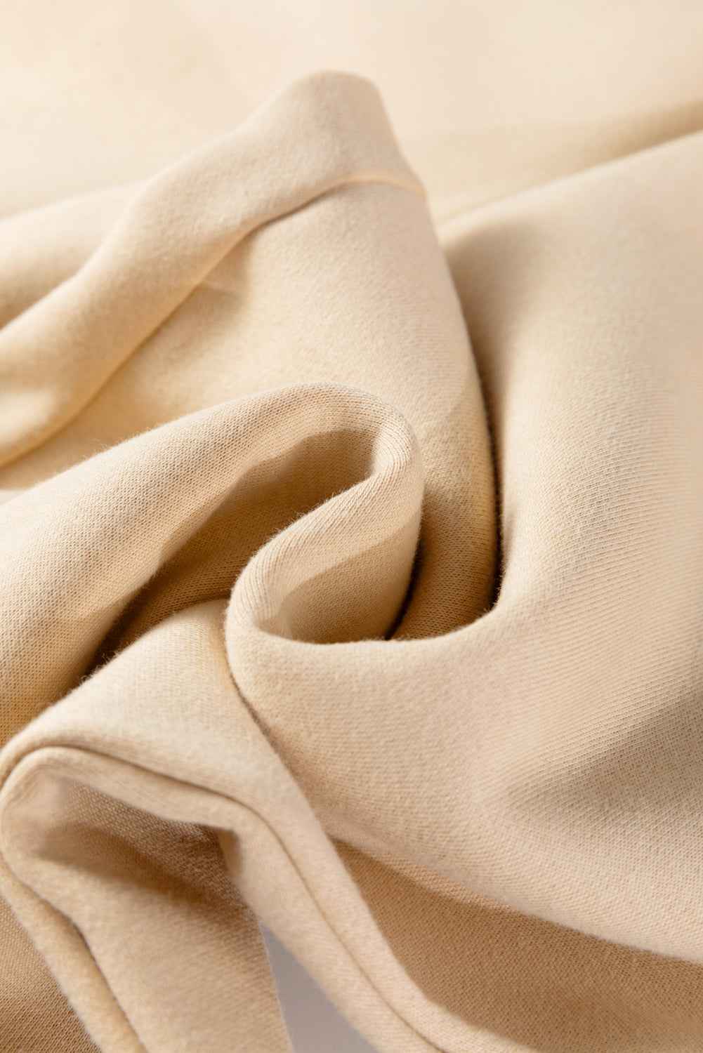 Oatmeal Fleece Lined Leopard Drawstring Elastic Waist Solid Pants c253106336f0b488