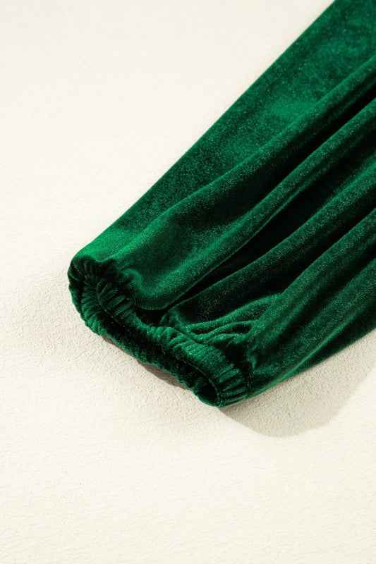 Bow Velvet High Waist Mini Dress c261d58a-6237-4675-9b89-c3336c059975