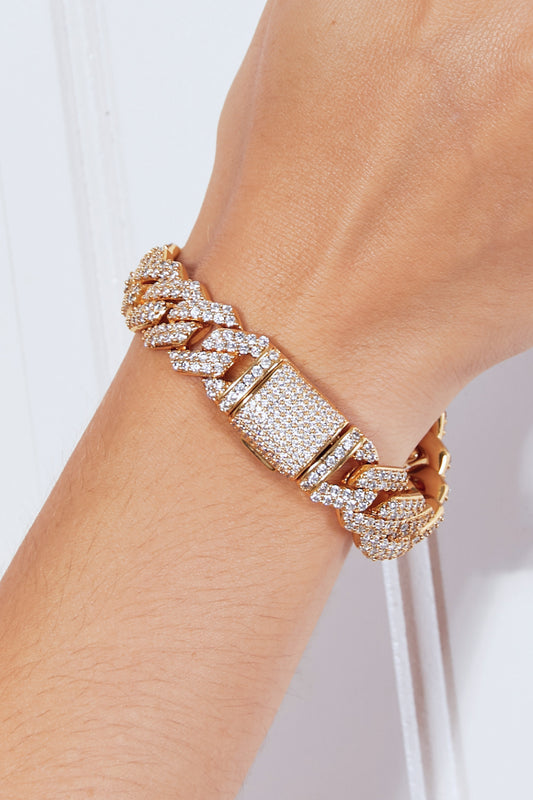 Alloy Inlaid Zircon Bracelet c2689e18bf54423491a66537ae06227f-Max