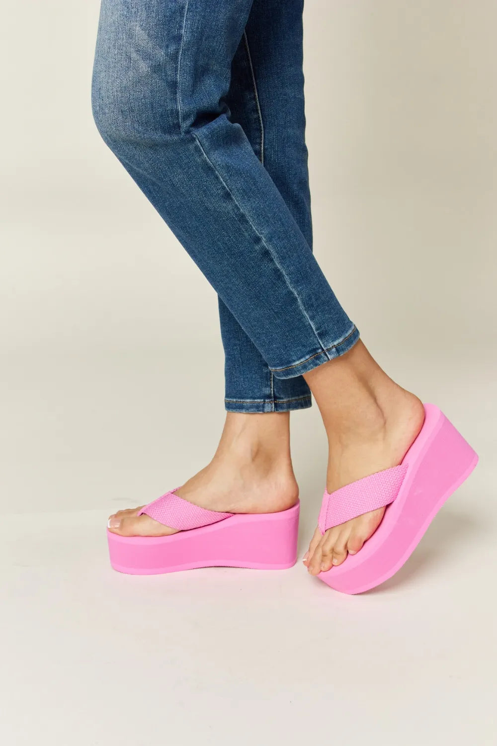 WILD DIVA Open Toe Platform Wedge Sandals c26dfaf9-9980-4d2c-a31e-be0fd29e6d43-Max