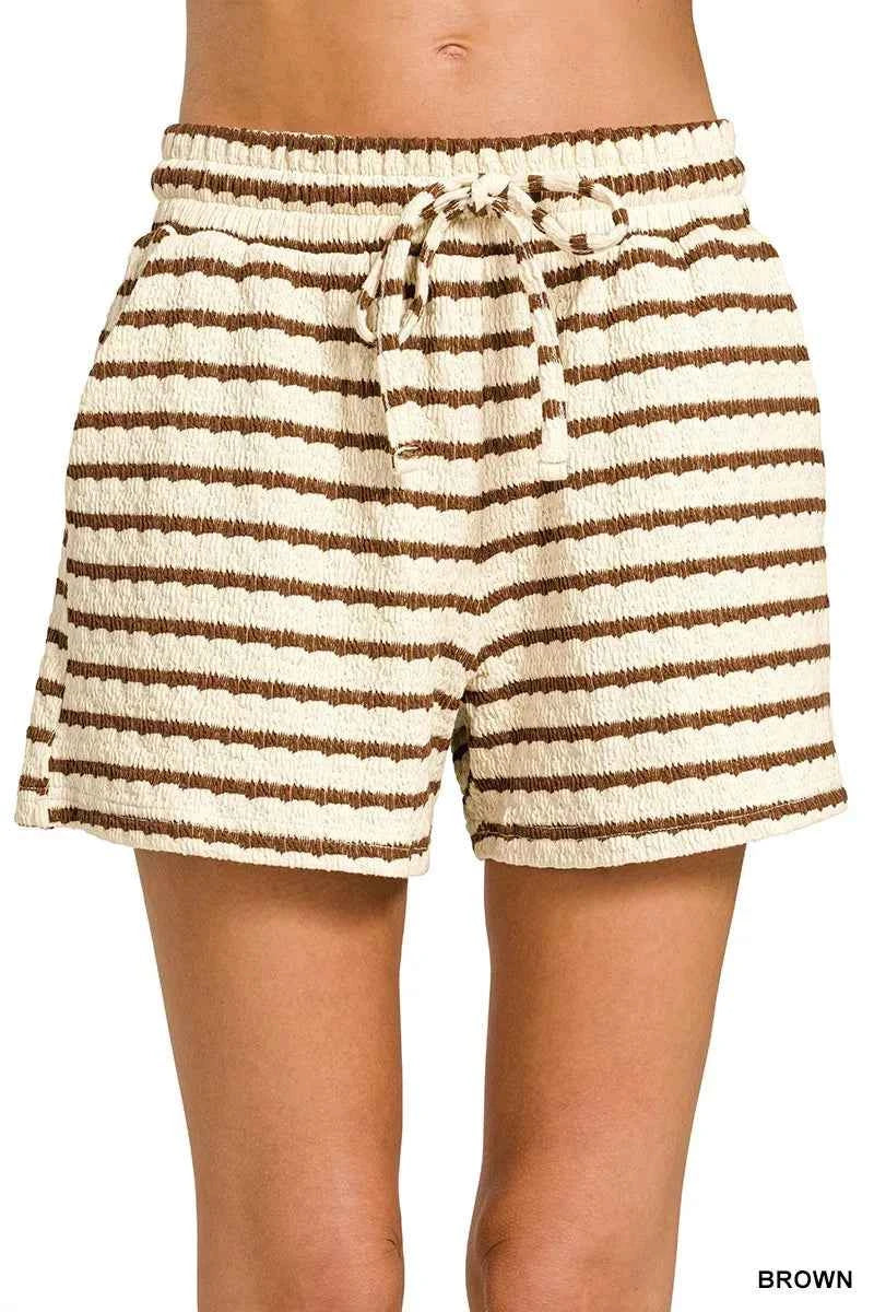 Zenana Striped Short Sleeve Tee & Shorts Set c270b18734ed48f0955138aaaece0de8-Max-Origin