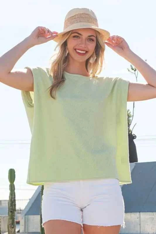 Lime 'N' Chili Textured Solid Muscle Sleeve Top c2753838899c4e6e89ecaade754275dd-Max-Origin