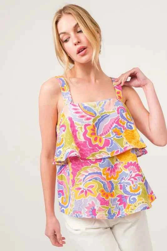 And The Why Square Neck Tiered Paisley Printed Top c28f8d3c1b87419a86693f3d585b80d3-Max-Origin