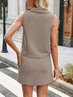 Casual Sleeveless Polo Top and Skirt Set c295092bf9e442199076aac0de7feea9-Max-Origin