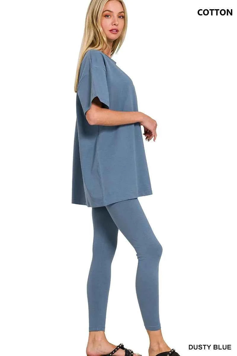 Zenana Cotton Round Neck Top & Legging Set c29a2c3bbdcd4c21a70f6a17dbfb7f6d-Max-Origin