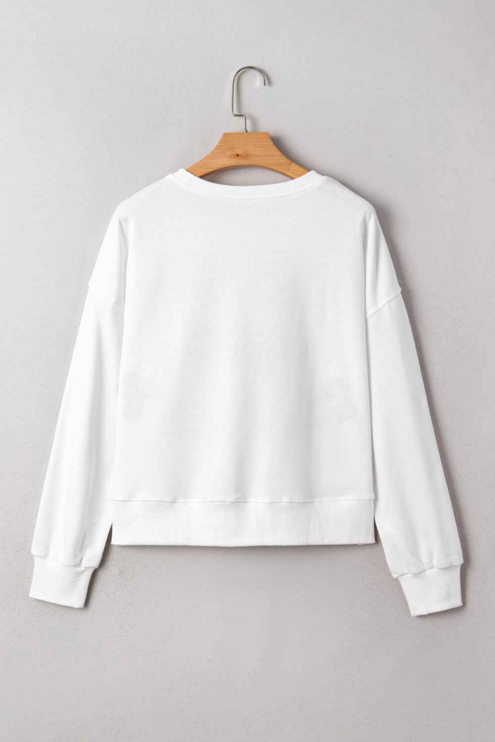Black CLASSY UNTIL KICKOFF Plush Letter Patched Loose Sweatshirt c29c37a7ea6bb71c