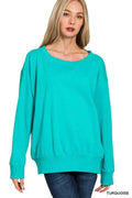 Zenana Fleece Boat Neck Sweatshirt TURQUOISE c29eede3fc9b45c98bf3b40091e9f9d1-Max-Origin