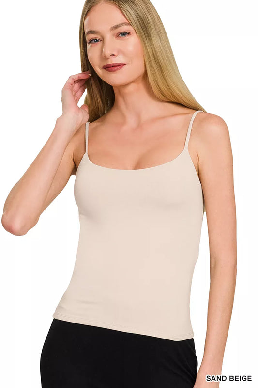 Double Layered Round Neck Spaghetti Cami SAND BEIGE c29f2037-9776-4abe-862d-19f30bb6677f-Max-Origin