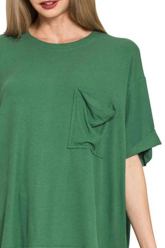 Zenana Oversized Ribbed Round Neck Short Sleeve Tee c29fa31c-a231-4a48-99c8-f9878a55a294-Max-Origin