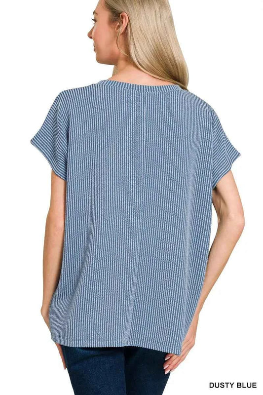 Raised Rib Front Pocket Boxy Top c2a09d131ff14d929724ea28f75b350f-Max-Origin