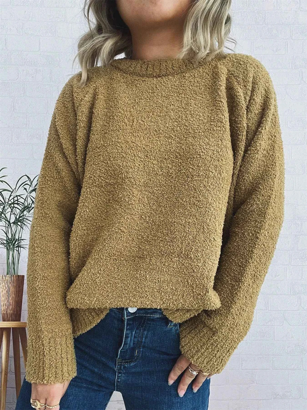 Round Neck Raglan Sleeve Sweater c2ab571a50034ba384a1cee39c8b1ec0-Max-Origin
