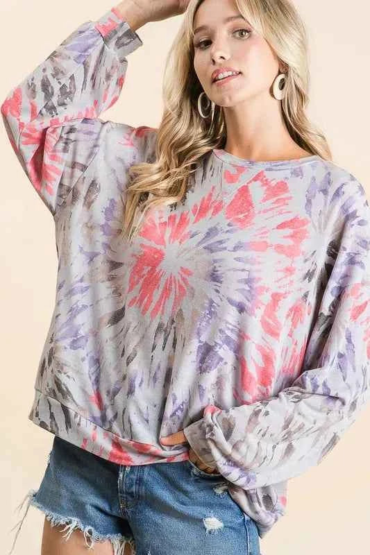 Tie Dye Print Terry Pull Over c2ca3000d14649e3828cee5472b65963-Max-Origin
