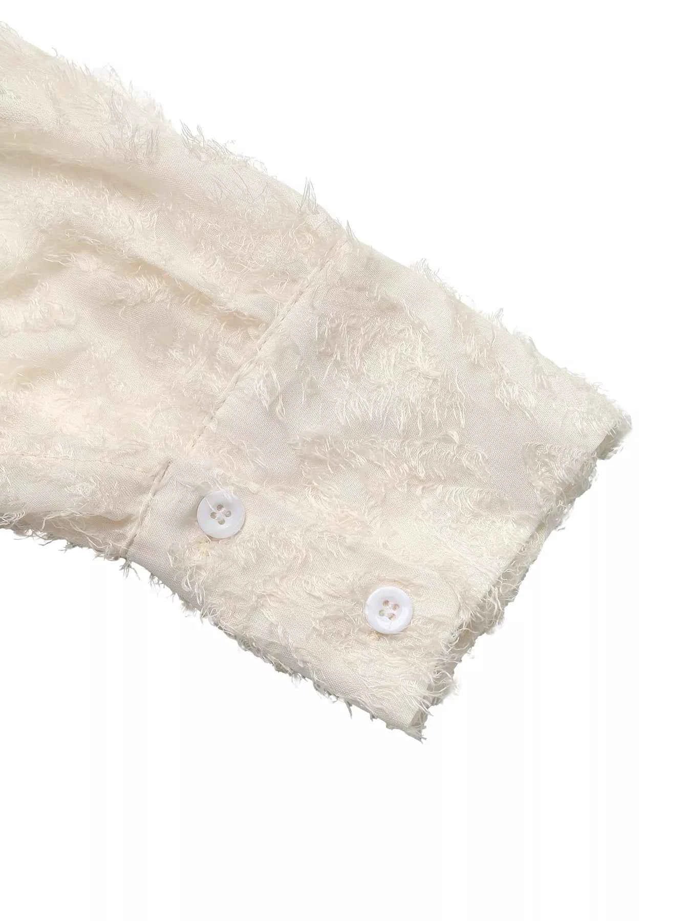 Textured Long Sleeve Button-Up Shirt