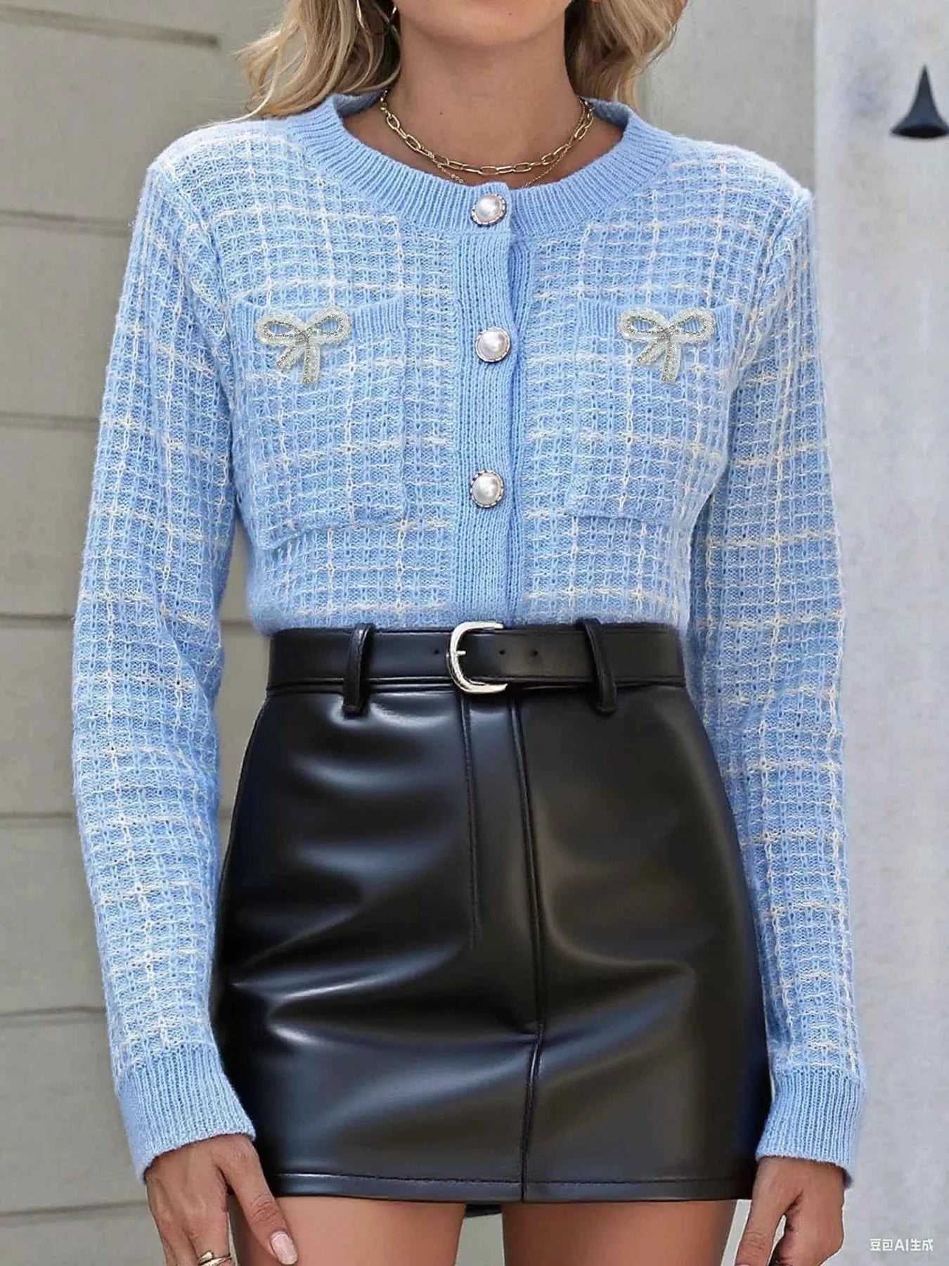 Bow Decor Button Up Cardigan c2fb9946-1eae-44c1-8ffe-d2613d788422-Max-Origin