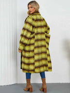 Contrast Double-Breasted Long Sleeve Longline Coat c3095fb6-abb8-4865-93b1-1c4d13bb232b-Max