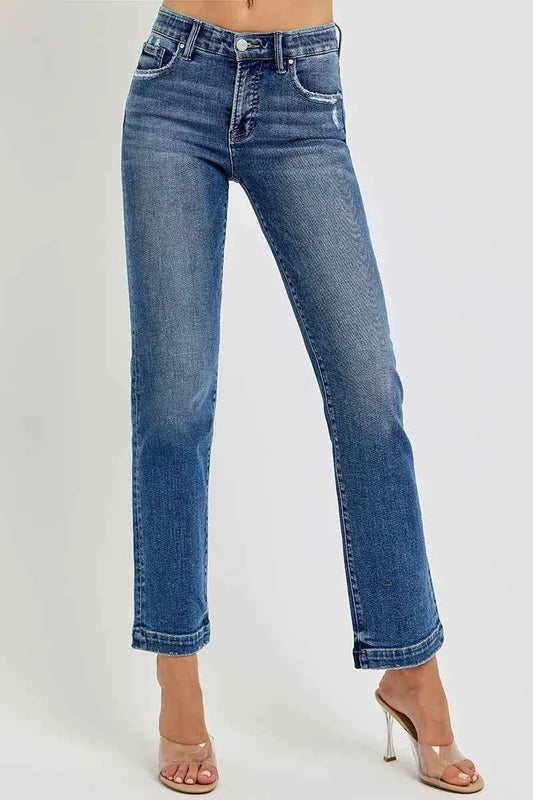 Full Size Tummy Control Elastic Band Mid Rise Straight Jeans Plus Size c314bb6f2893434d8dbc4513f1be716a-Max-Origin