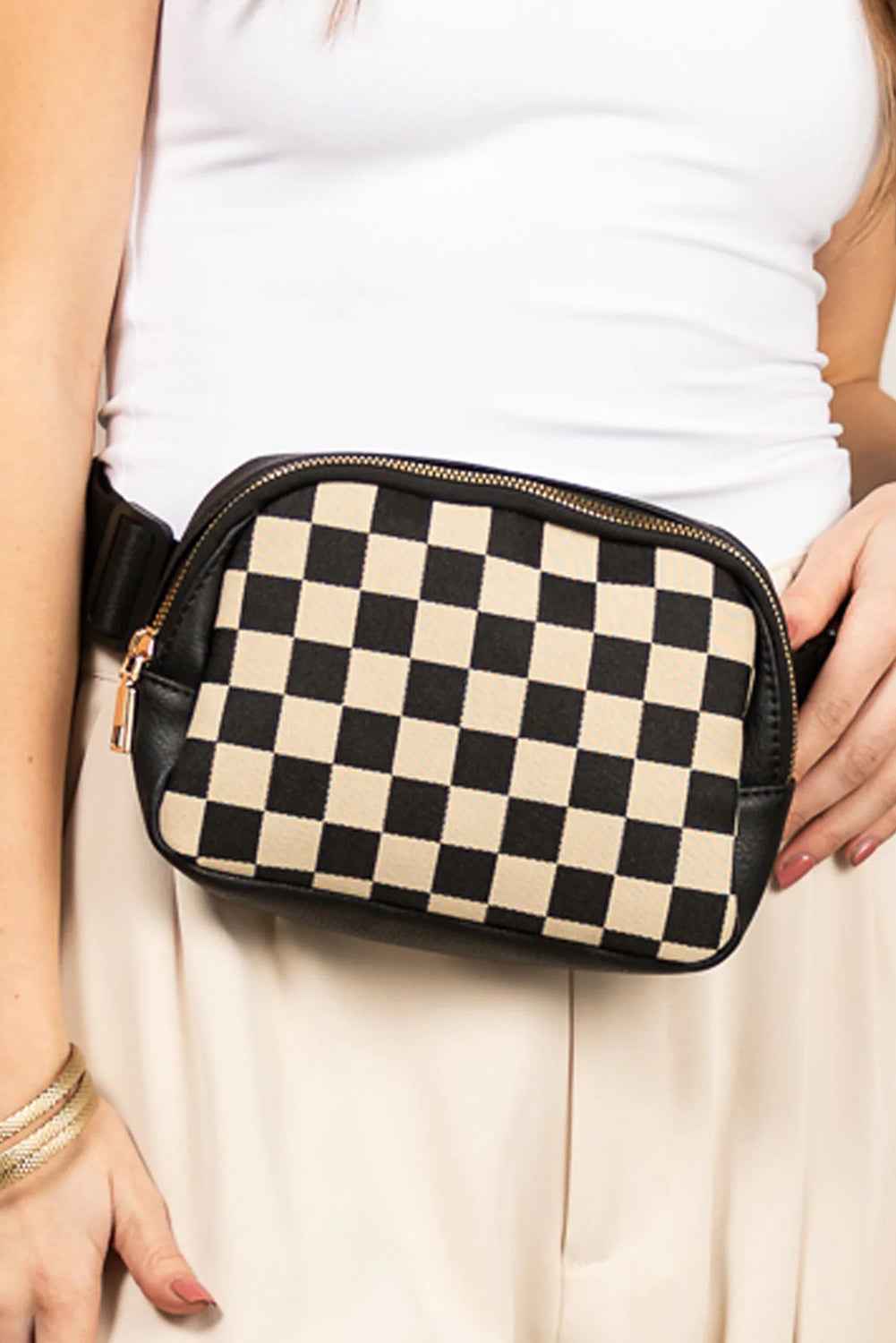 Coffee Faux Leather Checkered Patchwork Crossbody Bag c31c5d74e9b752b2