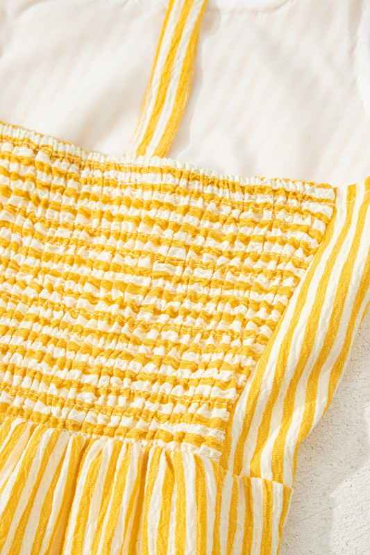Stripe Tie Shoulder Smocked Wide Leg Romper c31fb0b1-698b-455e-8b7c-e37250463643