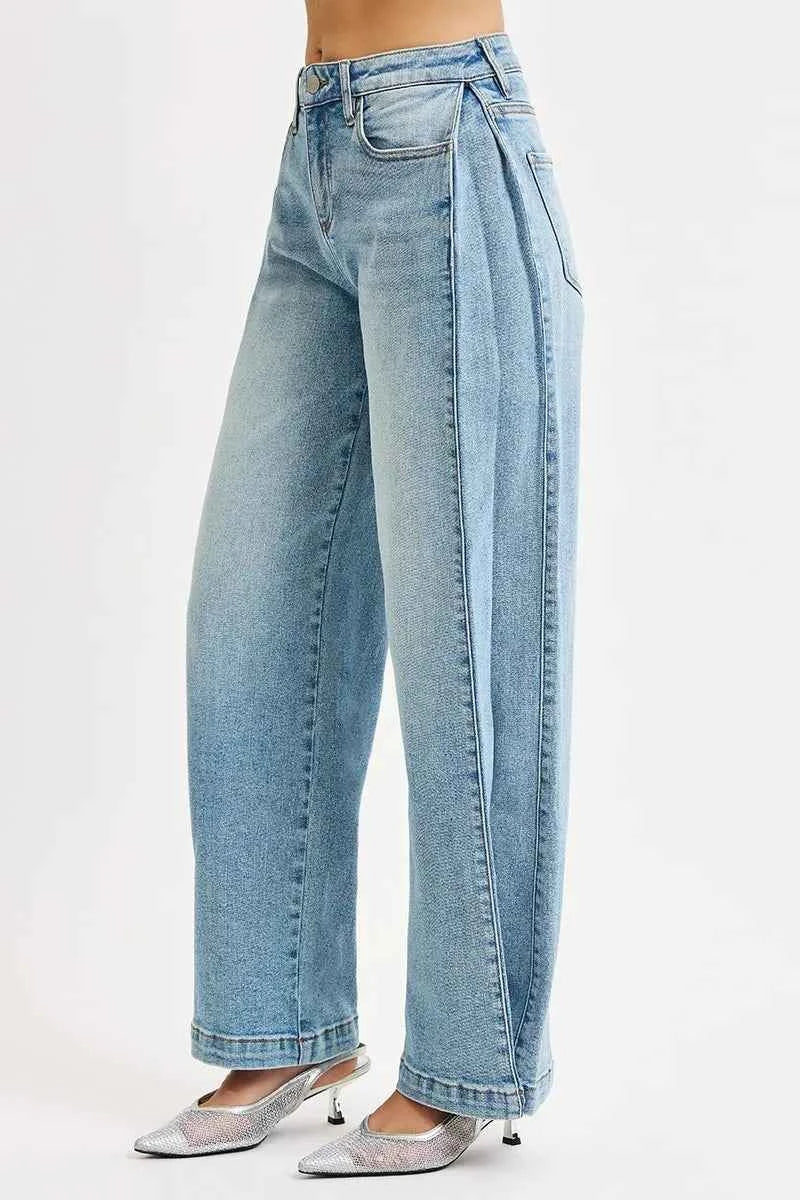 RISEN Mid Rise Wide Barrel Transferable Leg Snap Jeans c32d47e30e5540f88eb0cc767d1f4fc2-Max-Origin