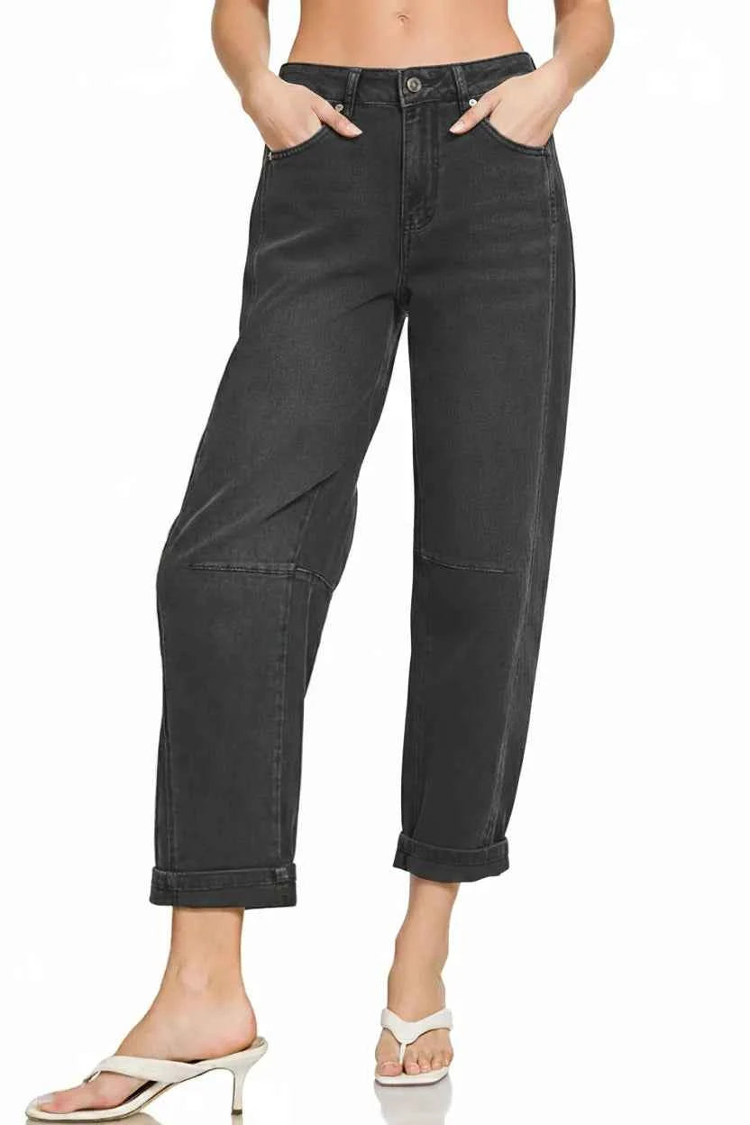 Zenana High Rise Barrel-Leg Cropped Jeans c35acfce-d5ac-4109-896b-f8ef9bc648d7-Max-Origin