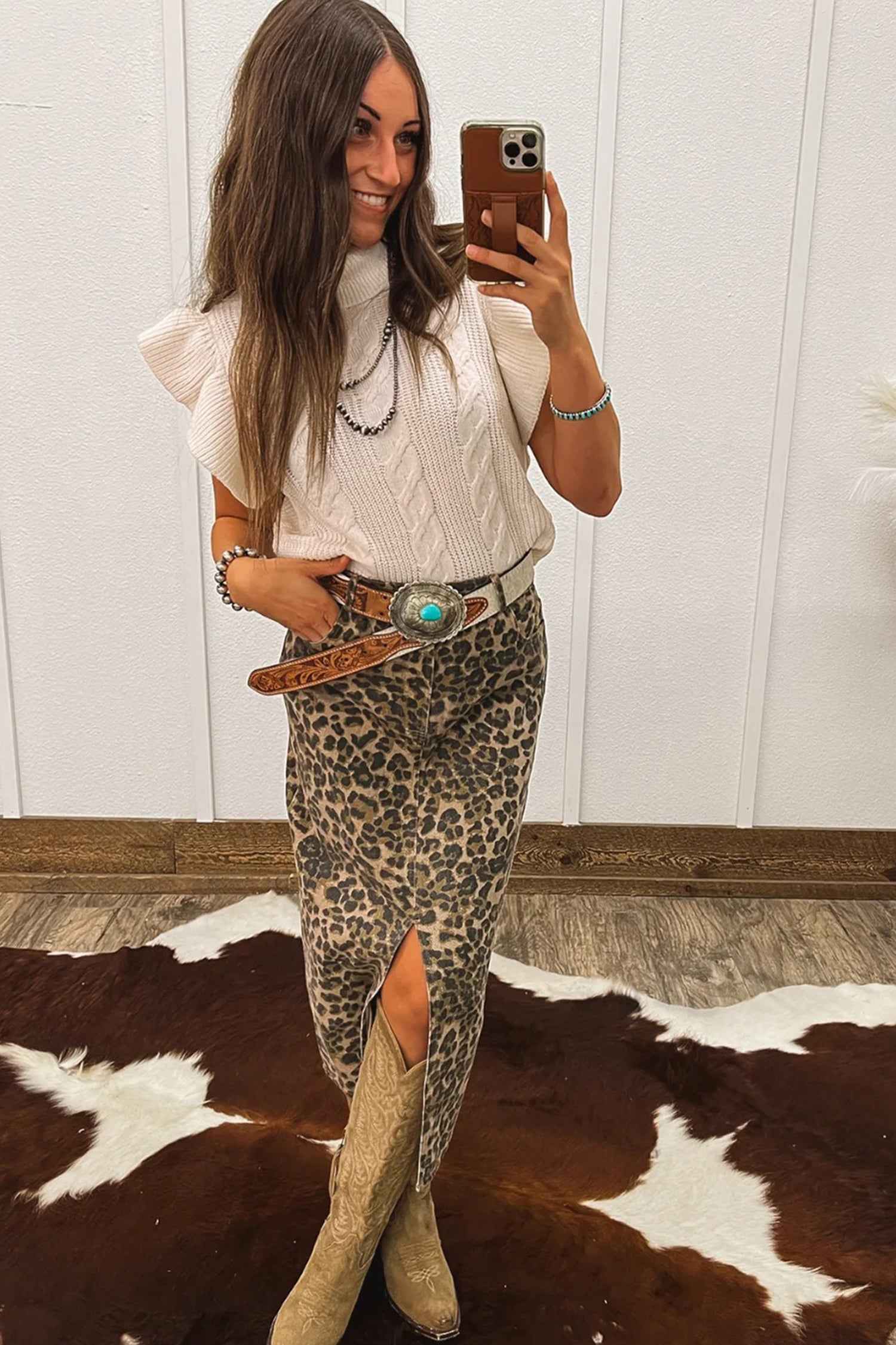 Tomato Red Cable Knit Turtleneck Ruffled Short Sleeve Sweater c35b59a0af38ff2f