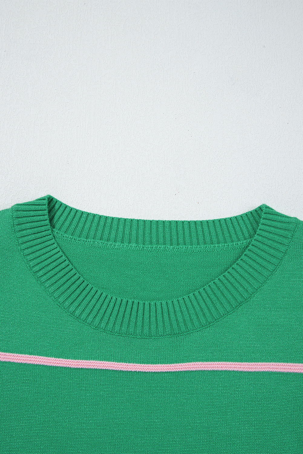 Orchid Petal Striped Half Sleeve Drop Shoulder Sweater c37b948cf00e09b4
