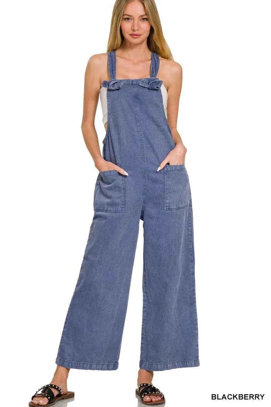 Washed Knot Strap Pockets Jumpsuit c3833e83d4e84912a36c5901c701391d-Max-Origin