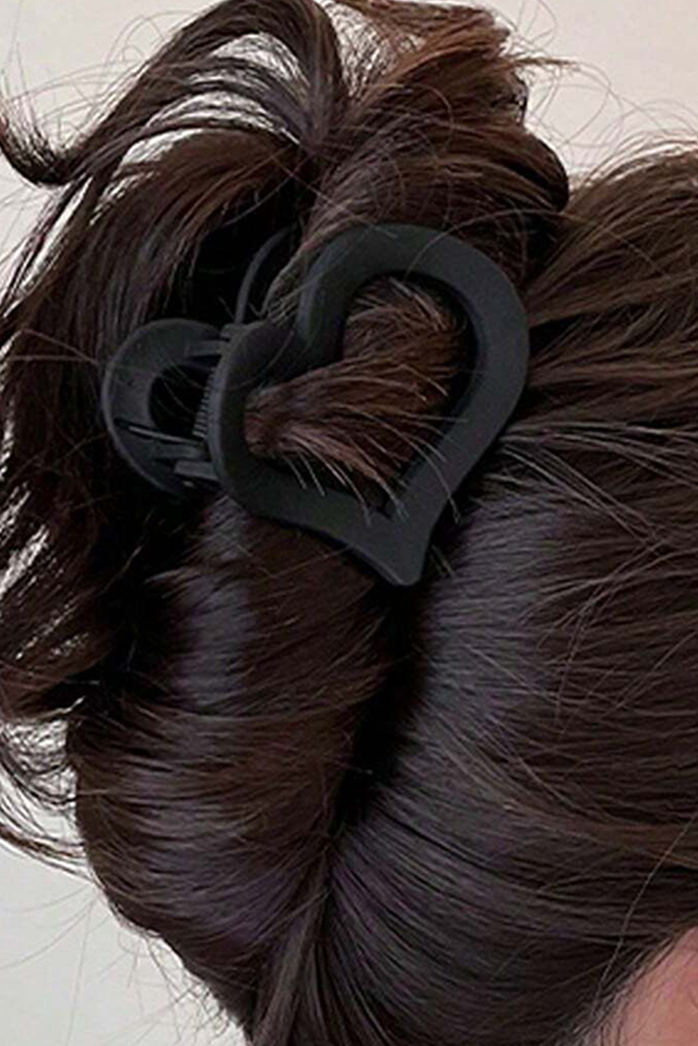 Light Pink Simple Frosted Heart Shaped Hair Claw Clip c38f6e075e8bb3fc