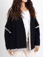Contrast Trim Open Front Cardigan c3a14d5d2175473d881889765012e148-Max-Origin