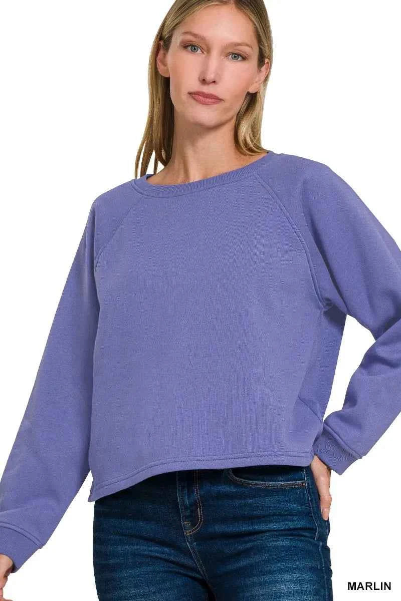 Zenana Fleece Raglan Round-Neck Sweatshirt MARLIN c3a2f74aa02945b5bc9b5814e6faa464-Max-Origin