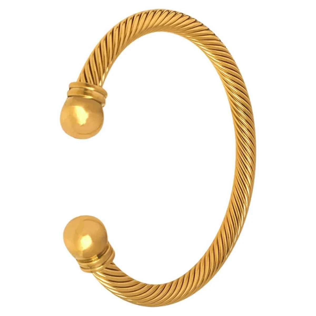 Stainless Steel Twisted Cable Cuff Bracelet c3a3edd0-ea5e-407c-89e9-d53ade600f76-Max-Origin