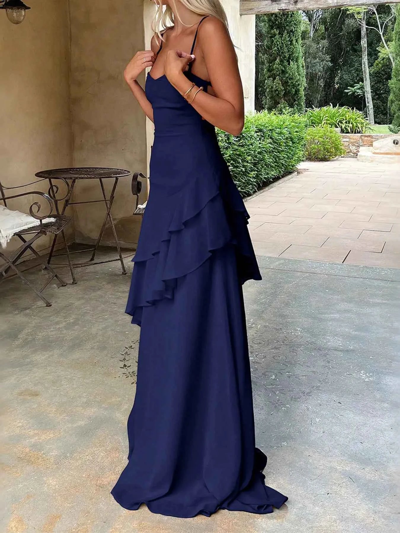 Sweetheart Neck Ruffled Maxi Cami Dress c3b63ea1b3e24f68a5d408ee814b012a-Max-Origin