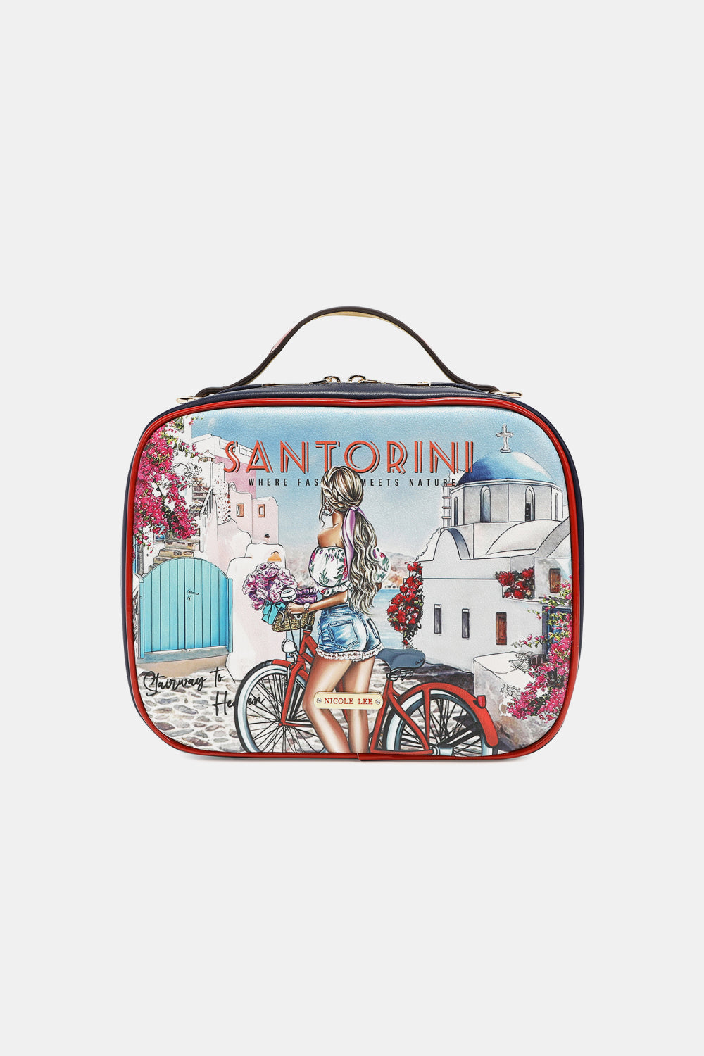 Nicole Lee USA Printed Handbag with Three Pouches Stairway To Heaven One Size c3d2c12f7d95448f8b42faf55c6052c7-Max