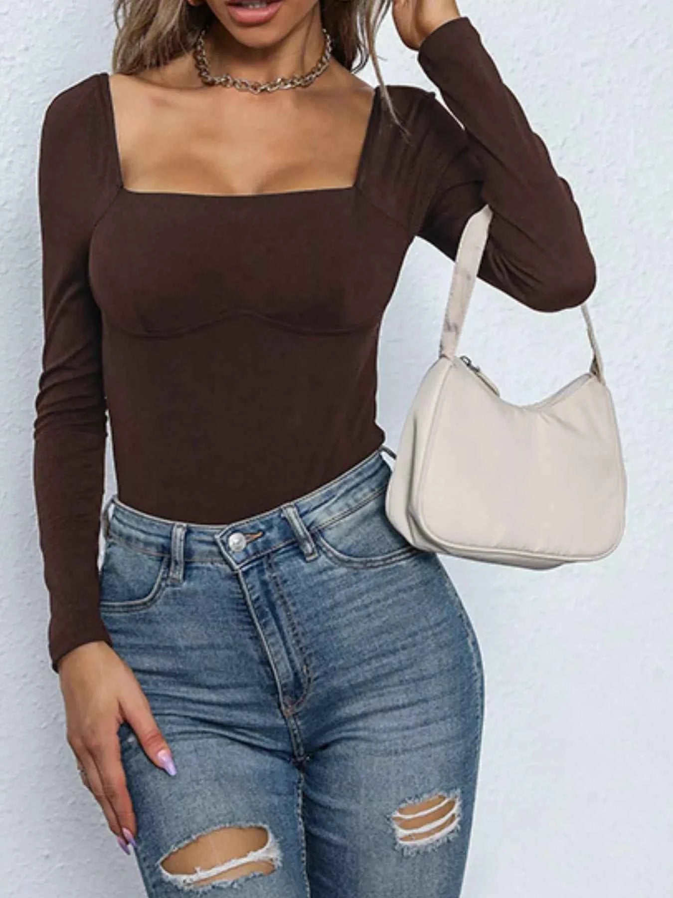 Square Neck Long Sleeve Bodysuit c3dcd396-b010-4f7c-a652-970da8e4dc4d-Max-Origin