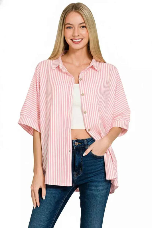Oversized Stripe Button Down Shirt c3dee885-0169-421e-9f19-4dfb2da8f89b-Max-Origin