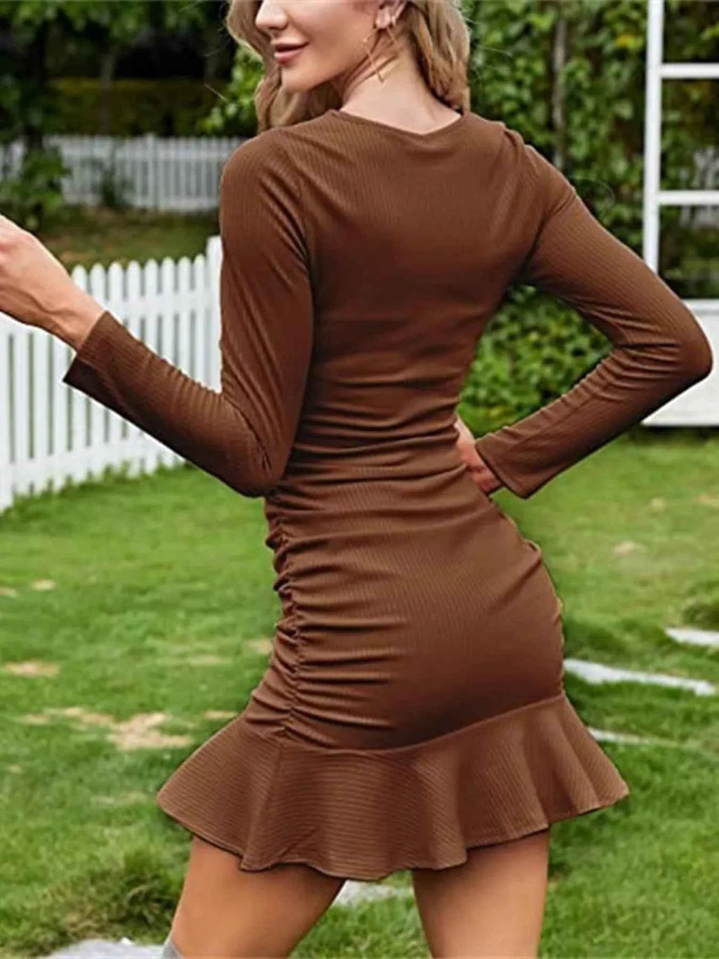 Full Size Ruffled Hem Round Neck Long Sleeve Dress Plus Size c3f5dcb6680846dc8c7bc39feeb9248a-Max-Origin