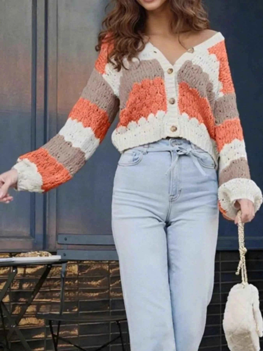 Color Block Button Up Cardigan c3f61309-5d4a-40a9-b9d5-3e8a334ac30a-Max-Origin
