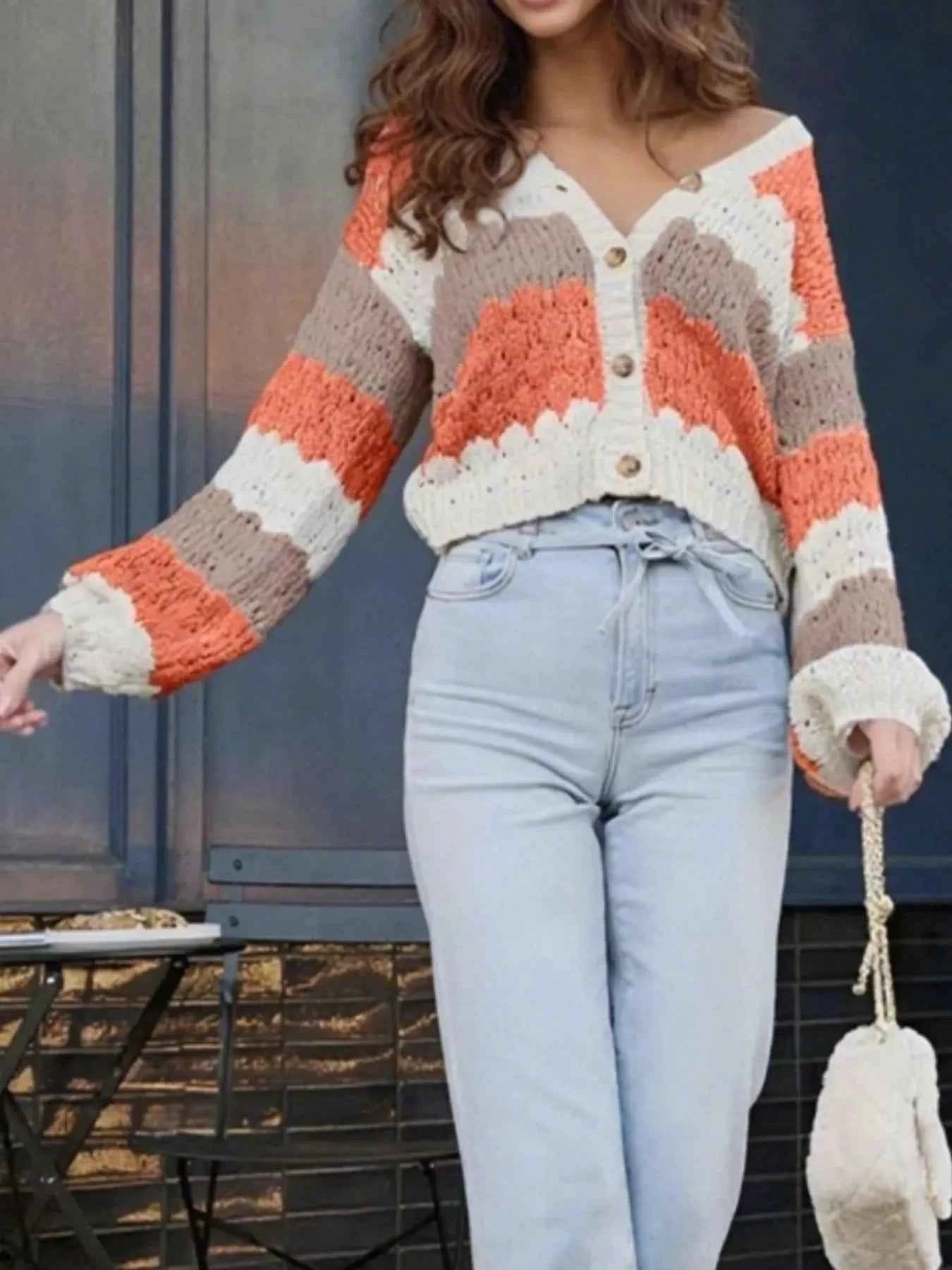 Color Block Button Up Cardigan c3f61309-5d4a-40a9-b9d5-3e8a334ac30a-Max-Origin