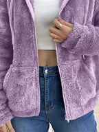 Drawstring Fleece Zip-Up Outerwear c3fb6e28-0c8d-4026-bfac-a5a97f8fec82-Max-Origin